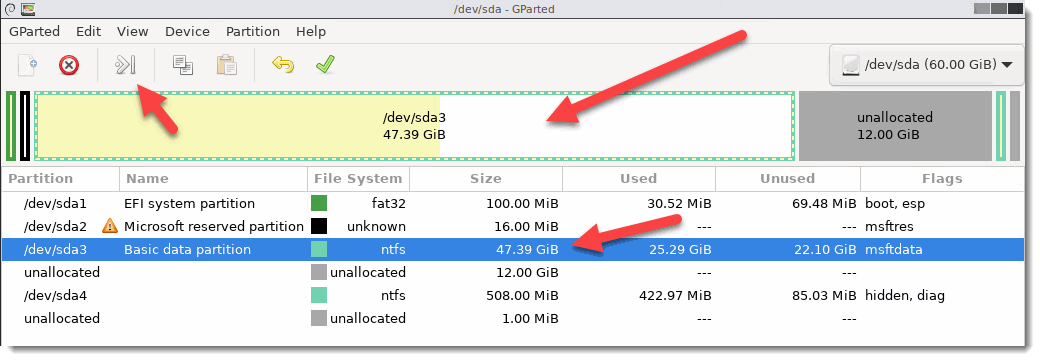 gparted move primary partition gparted move primary partition