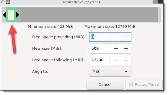 gparted move partition gparted move partition