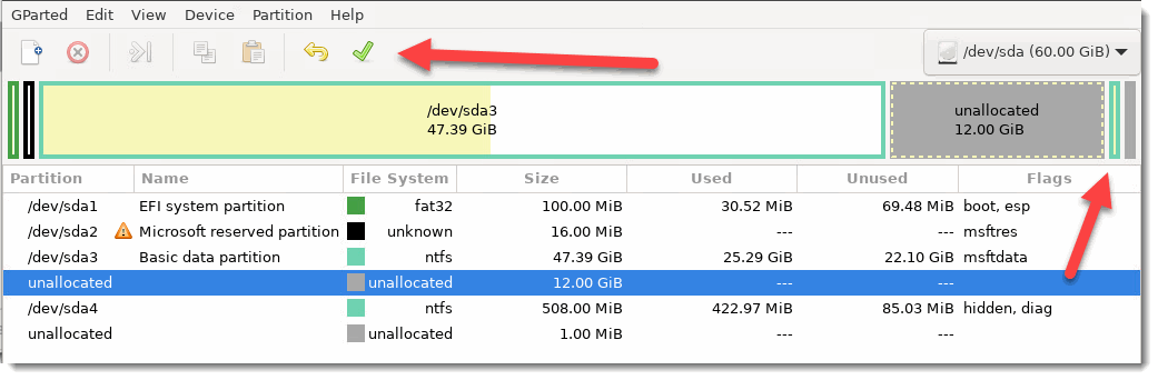 gparted moved partition gparted moved partition