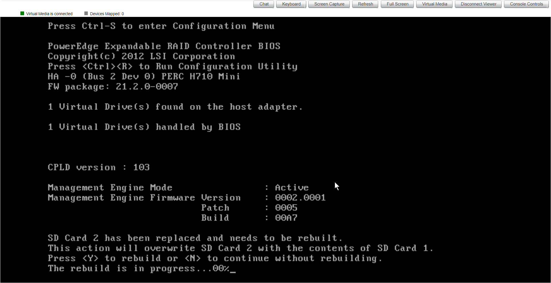 SD Card rebuilding - Dell Server
